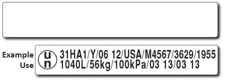 Standard UN IBC Label